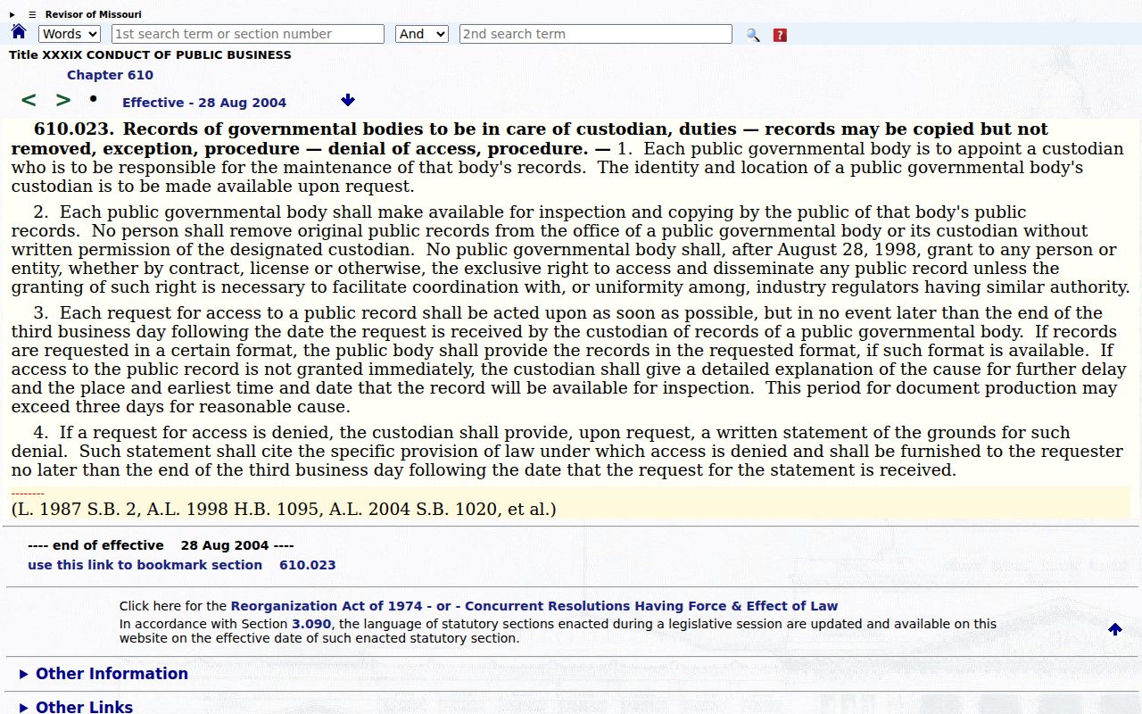 Christian County court records Missouri Sunshine Law copying requirement