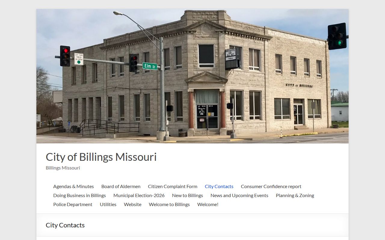 Christian County traffic court records Billings city hall contact route